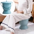 thumbnail image 4 of Handheld Spittoon with Lid Portable Pot Urine Bucket Home Urinal Bottle for Bedroom Blue, 4 of 8
