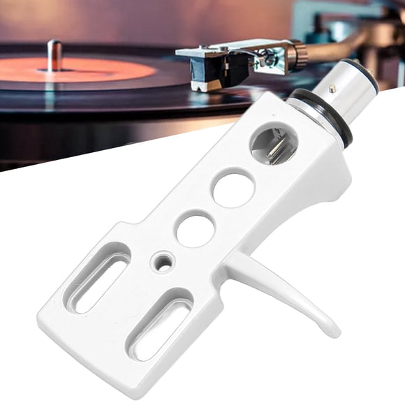Stylus Holder Aluminium Alloy Phonograph Cartridge with 4 Connection Wires Universal DJ Turntables LP Black Glue
