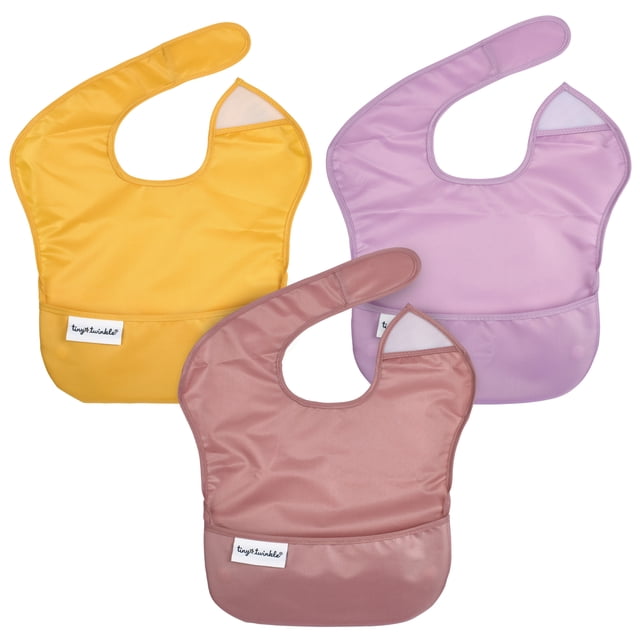 Tiny Twinkle - Mess Proof Easy Bib 3pk - Taupe, Yellow, Lilac 6-24M