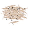 thumbnail image 2 of Almencla 50x Saltwater Sea Fishing Silicone Simulation Lures Tackle Prawn White, 2 of 8