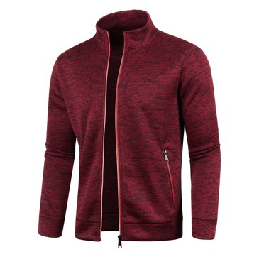 2025 Men's Sweater Coat Mens Autumn and Winter Summer Jacket Men Zipper Neck Solid Sweater Work Coat Long Sleeve Top Sweater Coats for