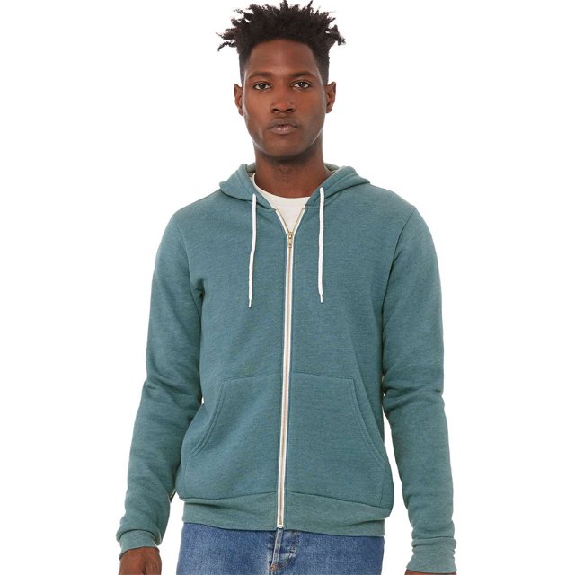 BELLA + CANVAS - Hoodie à Fermeture Éclair Complète en Polaire Éponge