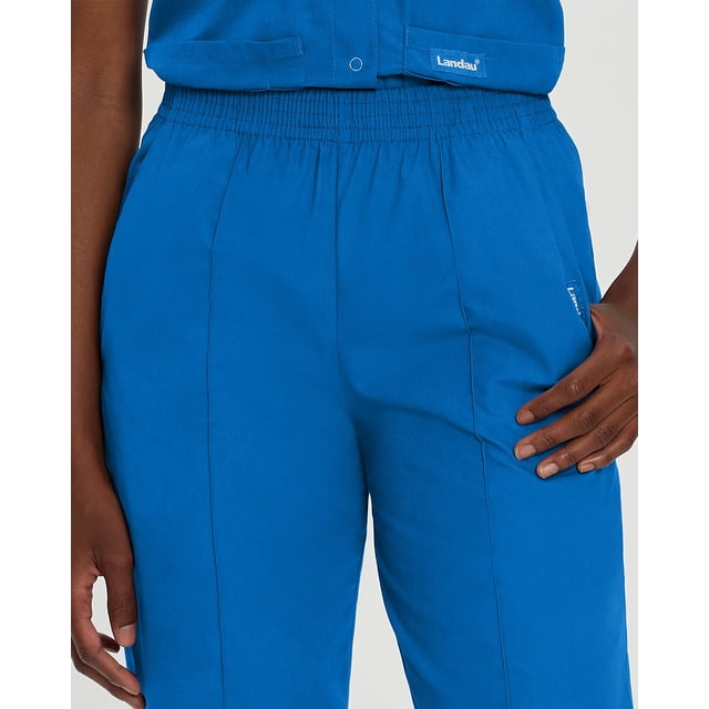 Landau Essentials Women's Relaxed Fit Scrub Pants, Black, 1 Count