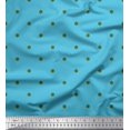 thumbnail image 1 of Soimoi Blue Poly Georgette Fabric Polka Dots Printed Fabric 1 Yard 52 Inch Wide, 1 of 3