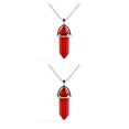 thumbnail image 4 of QualitChoice Hexagon Column Charm Exquisite Women Men Making Findings Handmade Anniversary Hanging Pendants Colorful Crystal Dark Red 2Set, 4 of 6