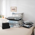 thumbnail image 4 of YST Sun and Moon Bedding Set, Rustic Farmhouse Comforter Set, 7-Piece, Celestial, Teal, Stripe Decor, Full, 4 of 4