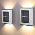 thumbnail image 3 of 2pcs Solar Wall Light Outdoor Auto ON/OFF Solar Security Light IP65 Waterproof Solar Fence Light for Patio Stairs Yard Pathway, 3 of 11
