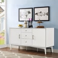 thumbnail image 2 of Crosley Landon 3 Drawer Sideboard in White, 2 of 11
