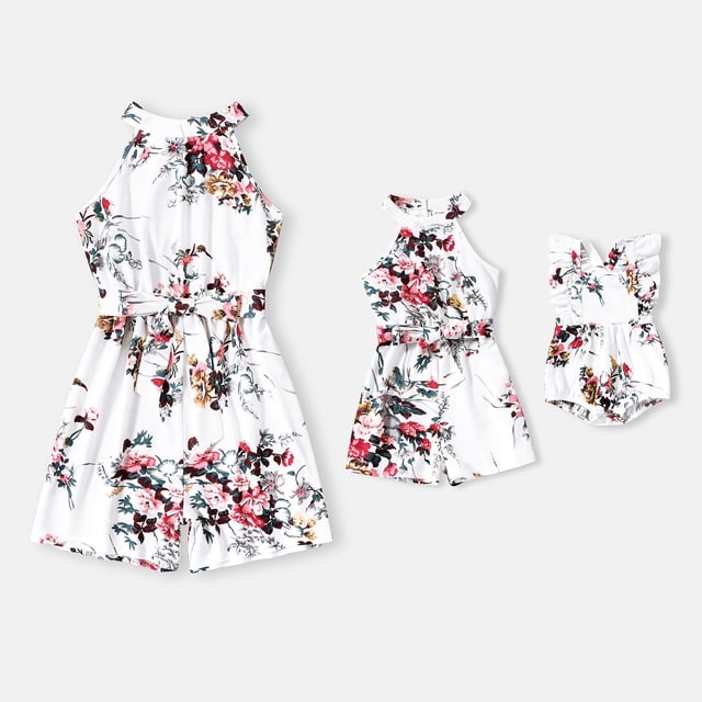 PatPat Rompers for Women Romper Mommy and Me Summer Romper Family Matching Outfits