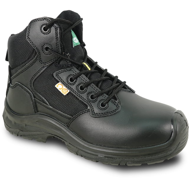 vangelo ASTM and CSA Approved Steel Toe Men Safety Boot ETHAN-3 Puncture and Toe Protection Non-Slip Black Size 9.5W