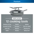 thumbnail image 4 of Ninja CW102CGY Foodi NeverStick Premium Poêle Possible Pan, Gris, 4 of 9