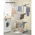 thumbnail image 2 of SONGMICS Clothes Drying Rack Stand 4-Tier, Laundry Drying Rack, Rolling Clothes Horses Dryer Rack, White, 2 of 7