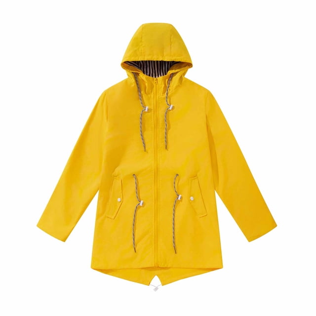 Birdeem Coupe-Vent à Capuche pour Femmes, Couleur Unie, Extérieur