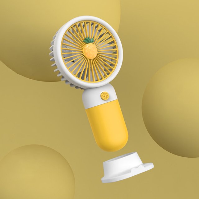 Cute Fruit Handheld Fan, USB Rechargeable Mini Fan for Kids