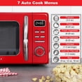 thumbnail image 4 of Galanz Retro Countertop Microwave Oven with Auto Cook & Reheat, Defrost, Quick Start Functions, Easy Clean with Glass Turntable, Pull Handle, 0.7 cu ft, 4 of 9