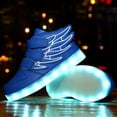 thumbnail image 2 of REDARER Boys' LED Light Up Sneakers – 7-Color USB Rechargeable High Top Luminous Shoes,for Size 9-9.5 Years, 2 of 9