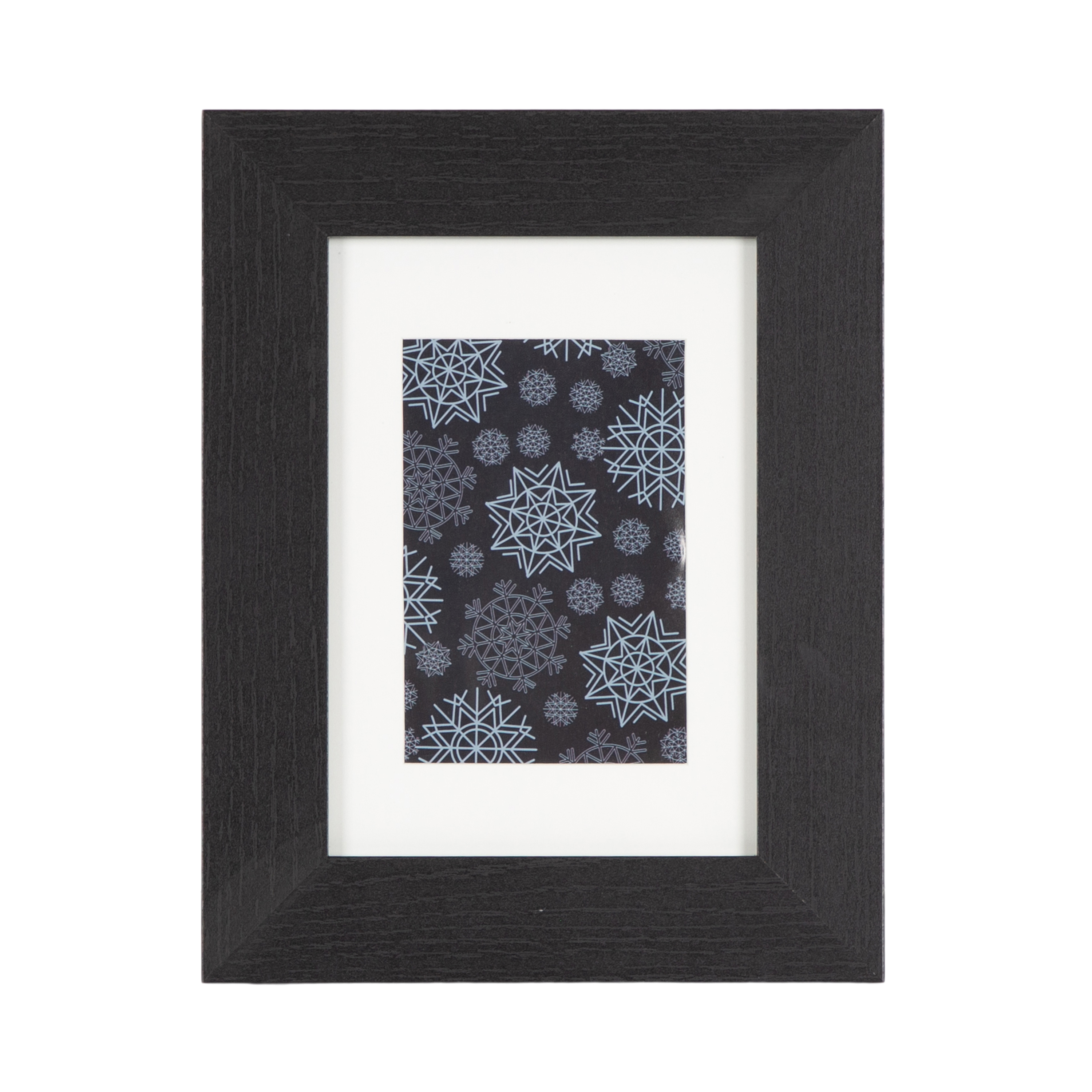 DesignOvation Tinta 5" x 7" Matted to 3.5" x 5" Black Tabletop Picture Frame