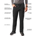 thumbnail image 3 of Adar Addition Scrubs for Men - Slim Leg Cargo Drawstring Scrub Pants - A6106 - Black - S, 3 of 8