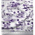thumbnail image 1 of Soimoi Polyester Crepe Fabric Chair,Palm Tree & Yacht Beach Print Fabric by Yard 52 Inch Wide, 1 of 3