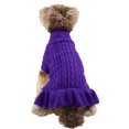 thumbnail image 4 of Hearth & Gear Turtleneck Warm Elegant Rope Pet Sweater Stretch Knit Ruffled Sweater Dress Pet Clothes for Small Dogs Boy Pet Clothes for Medium Dogs Summer Pet Clothes for Medium Dogs Girl Pet Clothes, 4 of 6