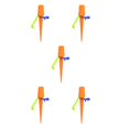 thumbnail image 3 of VONKY 8/12pc PVC Automatic Watering Irrigation Spike Garden Cone Drip Sprinkler Plant 6 5Set, 3 of 6