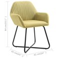 thumbnail image 3 of vidaXL Dining Chairs 2 pcs Green Fabric, 3 of 4