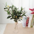 thumbnail image 4 of Xingzhi 4pcs Artificial Olive Branch Simulation Greenery Home Office Table Ornament Plastic Fake Plant, 4 of 6