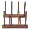 thumbnail image 2 of Dish Drying Rack, Pot Lid Holder Wooden Dish Rack Drying Rack  For Bowl For Tray For Cup For Cutting Board 4 Column Carbon Burning,6 Column Carbon Burning, 2 of 8