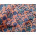 thumbnail image 4 of oneOone Silk Tabby Fabric Leaves & Floral Block Printed Craft Fabric BTY 42 Inch Wide, 4 of 4