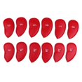 thumbnail image 1 of ziyahi 12 Pieces Waterproof PU Leather Golf Iron Head Cover Headcover Set Red, 1 of 9