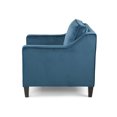 thumbnail image 4 of Milo Fauteuil Club en Velours Contemporain, Bleu et Brun Foncé, 4 of 8