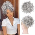 thumbnail image 1 of Heliisoer Wig Hair Wraps High Temperature Silk Small Curly Hair Wraps Drawstring Messy Hair Wraps Elastic Net Pull Ponytail Rope Curly Hair, 1 of 1