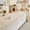 thumbnail image 1 of LOVEVERPlush Sofa Slipcovers Couch Cover for Dogs Washable Fuzzy Pet Couch Covers for Sofa Couch Covers for 3 Cushion Couch Sofa Pet Friendly Non Slip Sofa Cover Pet  Bed Couch Covers for, 1 of 9