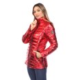 thumbnail image 2 of White Mark Manteau Matelassé Métallisé pour Femme, 2 of 6