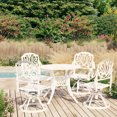 thumbnail image 1 of vidaXL 5 Piece Bistro Set Cast Aluminium White, 1 of 5