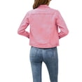 thumbnail image 4 of Women?s Denim Jacket Long Sleeve Button Down Casual Jean Jacket with Pockets S-XXL, 4 of 5