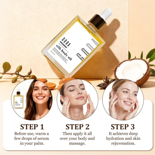 GODA Silk Body Oil Women - Firming Anti Aging Moisturizing Formula