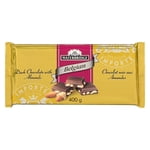 Waterbridge Bar d'or chocolat noir avec des amandes, 400 Grams