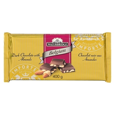 Waterbridge Gold Bar Dark Chocolate with Almonds, 400 Grams