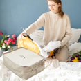 thumbnail image 1 of Feltree Canvas Cotton Large Storage Bag for Bedding Sheets Blankets Winter Clothes Storage Bag, 1 of 8