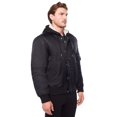 thumbnail image 4 of Dark Black Men's Hooded Bomber Jacket, 4 of 6