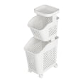 thumbnail image 4 of Double Layer Sturdy Laundry Basket for Apartment Laundry Room Living Room, 4 of 7