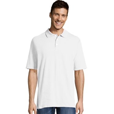 Hanes Mens FreshIQ X-Temp Polo, S, White