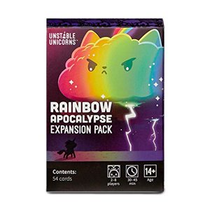 TeeTurtle Unstable Unicorns Rainbow Apocalypse Expansion Pack - Designed To Be Added To Your Unstable Unicorns Card Game Black