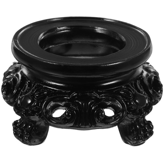 FRCOLOR Support de Boule de Cristal Style Antique Support de Boule de Cristal en Résine Boules de Cristal Base Creuse Support de Sphère en Cristal, 3.15"X3.15"X1.97 Pouces