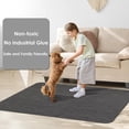 thumbnail image 4 of Home Office Chair Mat for Hardwood Tile Floor, 36" x 48" PVC Carpet Protector Computer Gaming Chair Mat with Non-slip Rubber, Black, 4 of 7