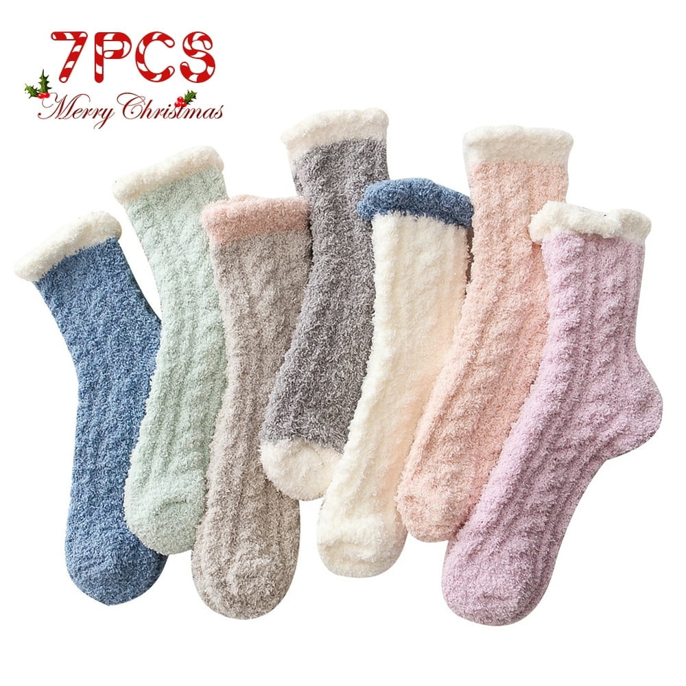 7 Pairs Fuzzy Socks for Women  Fluffy Socks Women  Cozy Socks for Women Slipper Socks