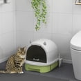 thumbnail image 2 of PawHut Cat Litter Box, Enclosed Kitty Litter Box with Lid, Scoop, Green, 2 of 10