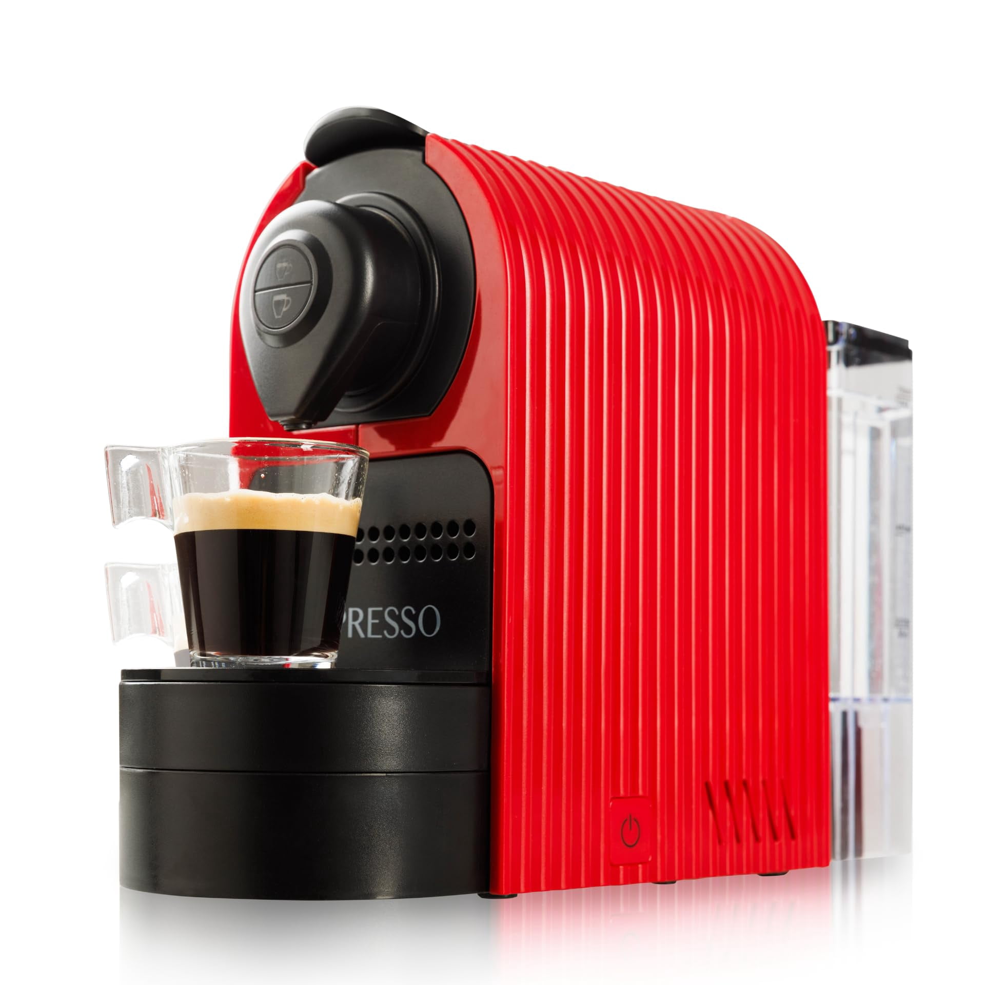 Mixpresso Red Espresso Coffee Machine &ndash; Compact 1400W Single Serve Coffee Maker Compatible with Nespresso OriginalLine Capsules, One-Touch Oper