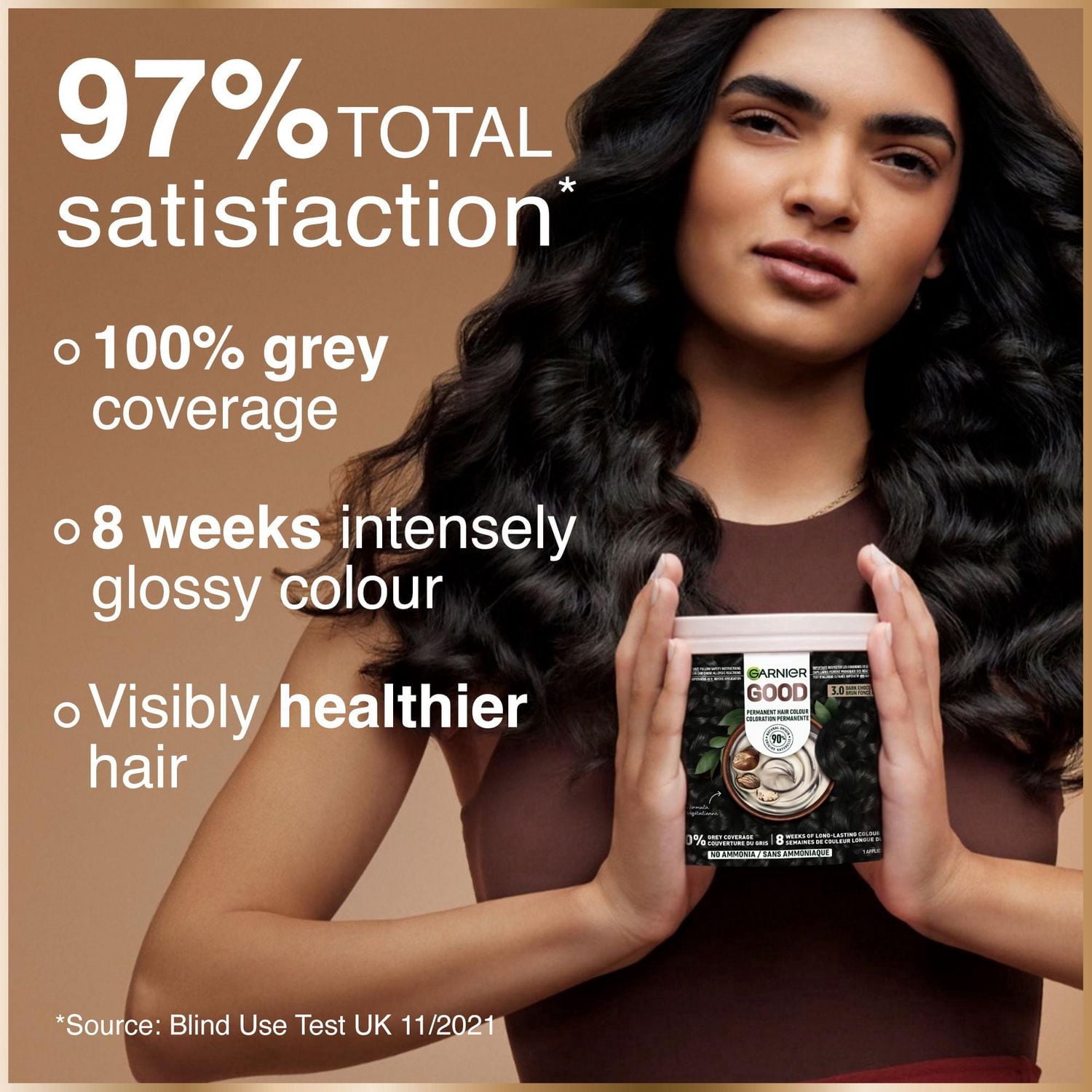 Garnier GOOD, Coloration Permanente, 100% Couverture du Gris, Sans Ammoniaque, 1 unité